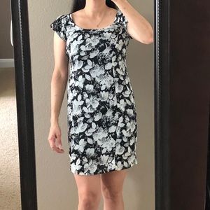 BCBGeneration Dress Floral Black Ivory
